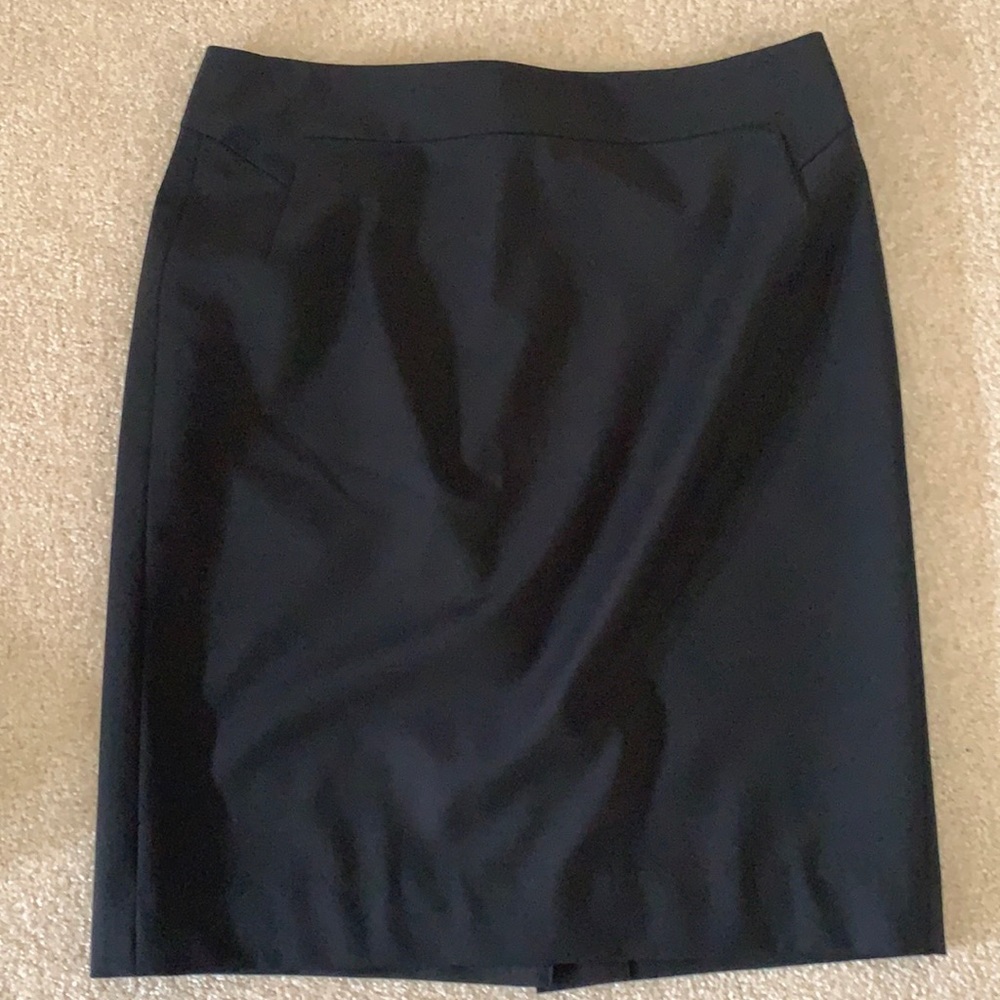 Ann Taylor black skirt pencil 6